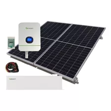 Kit Panel Solar Isla Autonomo Hibrido Respaldo 4kwh Diarios