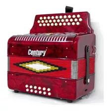 Acordeon Rojo Century 31 Botones 12 Bajos C3012far Fa