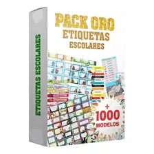 Kit Imprimible Etiquetas Escolares Pack Oro + 1000 Modelos