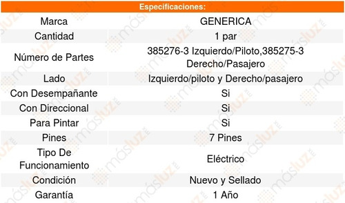 Set 2 Espejos Generica Renault Clio 15_17 Foto 2