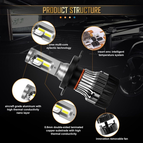 Kit De Focos Led H4 Alta Y Baja S3 8000 Lmenes Foto 4