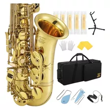 Saxofón Alto Profesional E Saxofón Alto Plano Eb Saxofón Oro