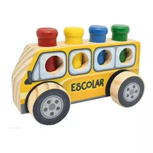 Brinquedo Educativo Bondinho Ônibus P/ Encaixe - Newart
