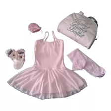 Kit Roupa Bailarina De Ballet Infantil Com Bolsa