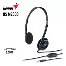 Audifonos/diadema Manos Libres Genius Hs-m200c Plug 3.5 Color Negro