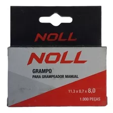 Grampos P/ Grampeador Manual 8mm 1000pçs 11.3x0.7x8.0mm Noll