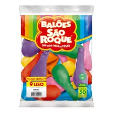 Balões São Roque Nº9 5 Pacotes C/50un Festa Bexiga Kit