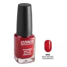 Esmaltes De Uñas Tradicional Sin Tacc Cuvage Pro Keratine Color #065 Rojo Oscuro Holografico