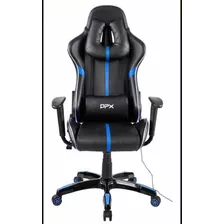 Cadeira Gamer Giratoria Com Master Led Preto/azul Gt15 Dpx