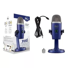 Microfone Condensador Usb Blue Yeti Nano - Azul Cor Azul-mar