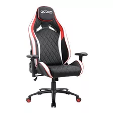 Cadeira Gamer Pctop Premium 1020 - Vermelho, Branco E Preto