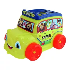 Brinquedo Educativo Ônibus Didático Com Blocos De Encaixar