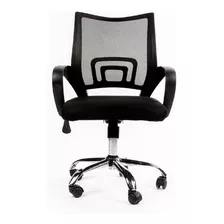 Silla De Escritorio Urban Design Yz01b Ergonómica Negra Con Tapizado De Cuero Sintético