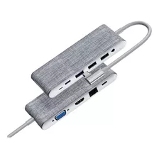 Adaptador Hub Hagibis Usb C 11 En 1- Hdmi / Vga / Rj45 / Pd+