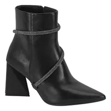 Bota Cano Curto Vizzano De Strass Feminina Salto Alto Nova