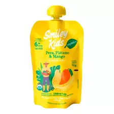 Papilla Orgánica Smiley Kids Pera Platano Mango 12pzs De 90g