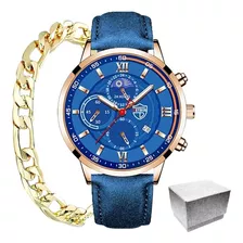 Combo Reloj + Pulsera Para Hombre Referencia 001