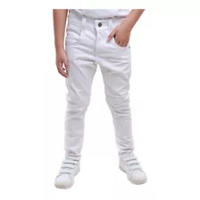 Calça Jeans Infantil Juvenil Menino Branca Tamanho 1 Ao 16