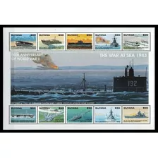 Barcos - 2ª Guerra Mundial - Guyana - Hojita Mint Yv 3035-44