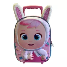 Mochila Cry Babies Coney Con Orejas Cb77337 Color Rosa Diseño De La Tela Liso