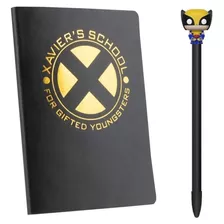 Libreta X-men Xavier's School + Lapicero Wolverine