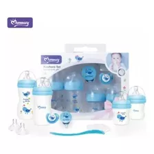 Kit De Biberones Anticolico De 9 Piezas Marca Momeasy Color Azul