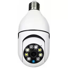 Câmera Wifi Ip Sem Fio Giratória 360 Tipo Lampada 