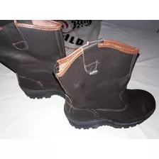 Bota De Seguridad Media Caña Tubular En Piel. Cod. 705vc