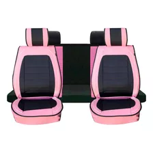 Cubreasiento Rosado Con Negro Deportivo Elegante