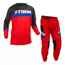 Kit Calça + Camisa Storm First Self Motocross Trilha Enduro