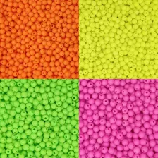 Bolinhas Neon 6mm 1000 Peças Artesanato Miçangas Cores Vivas