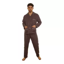 Pijama Hombre Invierno Abrigo Abotonado Camisero Paytity