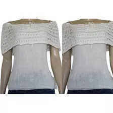 Blusa Feminina Em Tricô Estilo Ciganinha 0708