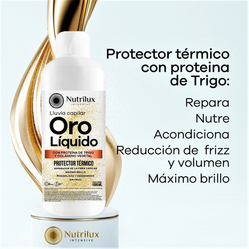 Oro Liquido 1 Litro Protector Termico Pre Peinado Brushing