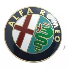 1 Emblema Adesivo Alfa Romeo 74mm Aluminio Capô Ou Portamala