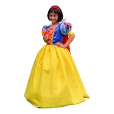 Vestido Fantasia Branca De Neve Infantil Longo + Capa