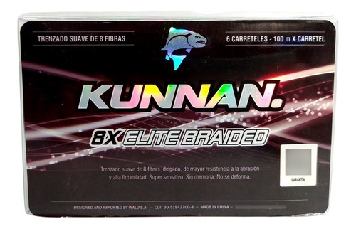 Multifilamento Kunnan X100mts 0,25mm 8 Hebras 2 Colores