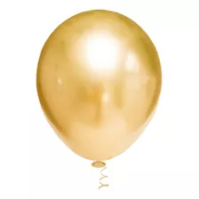 Balão Bexiga Metalizado - N.º5 12cm C/ 25 Un. Consulte Cores Cor Dourado