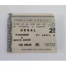 Ingresso Fluminense X Santo André 1984 Estreia De Romerito
