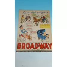 Antiguo Juguete Publicidad Original 1950 Rodados Broadway