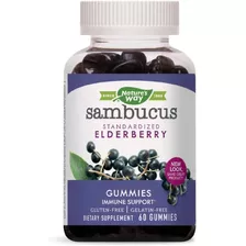 Sambucus Premium Elderberry 60 Gomitas Inmunidad Total Eg S5 Sabor Bayas