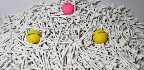 Tees De Madera Para Golf X100  Con Logo Incluido