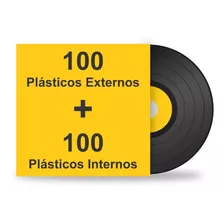 200 Plásticos Interno Externo. Proteção Para Lp Disco Vinil
