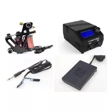 Kit Para Tatuagem Power Tattoo Profissional Com Máq Trestini