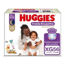 Fralda Huggies Roupinha Natural Care Xg - 56 Fraldas Gênero Sem Gênero Tamanho Extra Grande (xg)