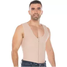 Fajas Salome Chaleco, Hombre Powernet Con Cierre 122 Beige