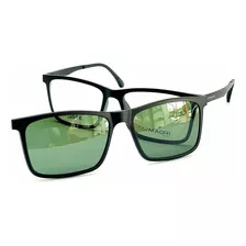 Oculos Clip-on Masculino Polarizado Com Lentes De Grau