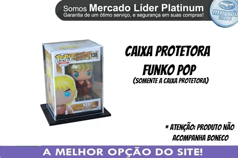 Case Protetora Funko Pop Caixa De Proteção Em Acrílico