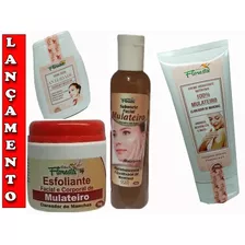 Kit 4 Produtos Mulateiro (creme, Esfoliante, Sabonete, Hid)