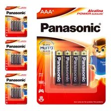 16 Pilhas Alcalinas Aaa Panasonic (4 Cartelas)